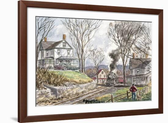 Fall Train-Stanton Manolakas-Framed Giclee Print