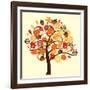 Fall Tree-relato-Framed Art Print