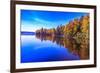 Fall Trees with Reflection-Imran Ashraf-Framed Photographic Print