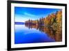 Fall Trees with Reflection-Imran Ashraf-Framed Photographic Print