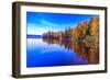 Fall Trees with Reflection-Imran Ashraf-Framed Photographic Print