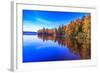 Fall Trees with Reflection-Imran Ashraf-Framed Photographic Print