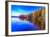 Fall Trees with Reflection-Imran Ashraf-Framed Photographic Print