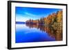 Fall Trees with Reflection-Imran Ashraf-Framed Photographic Print