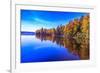 Fall Trees with Reflection-Imran Ashraf-Framed Photographic Print