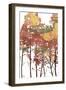 Fall Watered Tree-OnRei-Framed Art Print