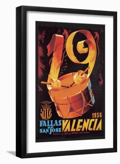 Fallas de San Jose Valencia-null-Framed Art Print