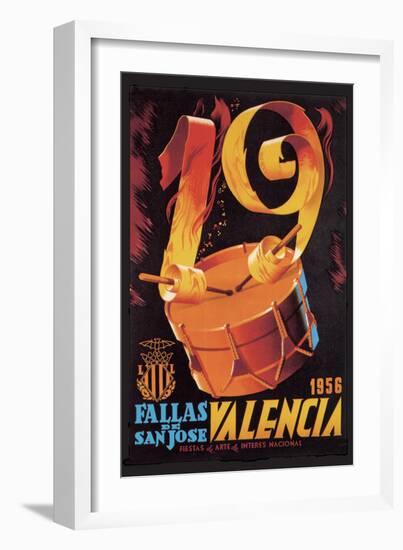 Fallas de San Jose Valencia-null-Framed Art Print