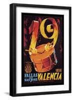 Fallas de San Jose Valencia-null-Framed Art Print