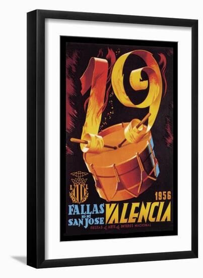 Fallas de San Jose Valencia-null-Framed Art Print