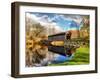 Fallasburg Bridge In Fall-Michelle Calkins-Framed Photo