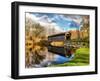 Fallasburg Bridge In Fall-Michelle Calkins-Framed Photo