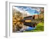 Fallasburg Bridge In Fall-Michelle Calkins-Framed Photo