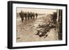 Fallen English after Street Fighting at the Village of Moreuil (B/W Photo)-German photographer-Framed Giclee Print