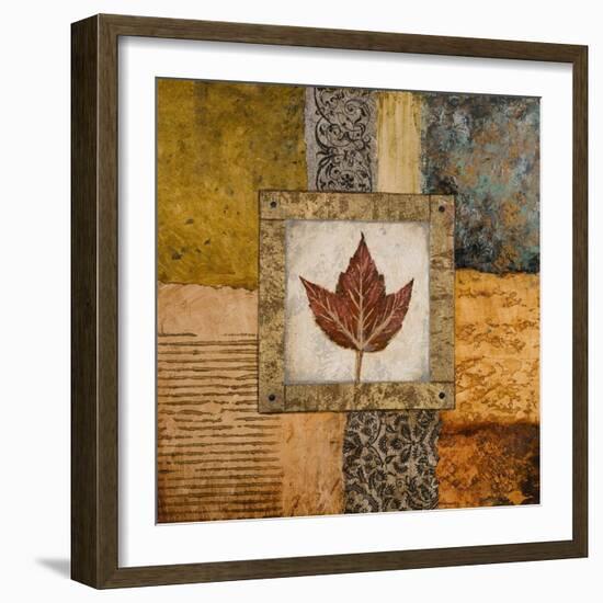 Fallen Leaf I (Red)-Michael Marcon-Framed Art Print