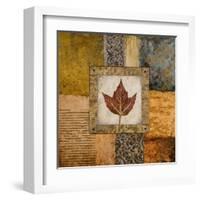 Fallen Leaf I (Red)-Michael Marcon-Framed Art Print