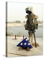 Fallen Soldier's Gear, Camp Baharia, Iraq, June 12, 2007-Stocktrek Images-Stretched Canvas