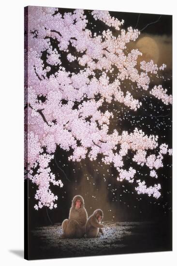 Falling Cherry Blossoms-Joh Naito-Stretched Canvas