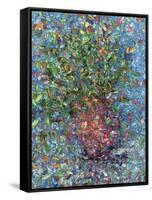 Falling Flowers-James W Johnson-Framed Stretched Canvas