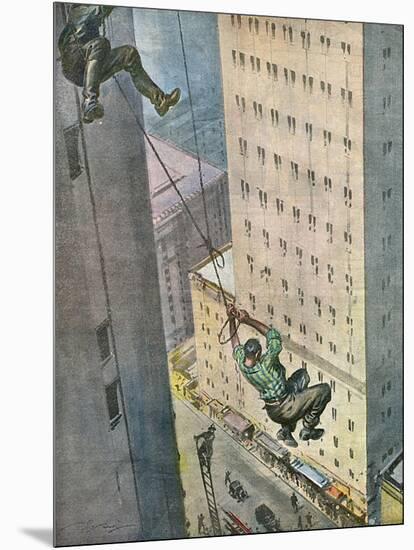 Falling from Skyscraper-Vittorio Pisani-Mounted Art Print