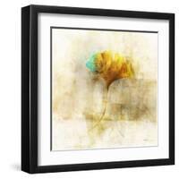 Falling Ginko Leaf-Ken Roko-Framed Art Print