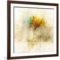 Falling Ginko Leaf-Ken Roko-Framed Art Print