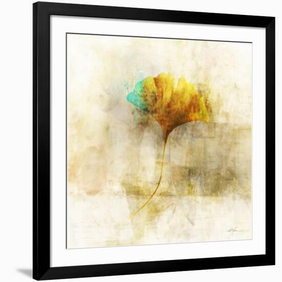 Falling Ginko Leaf-Ken Roko-Framed Art Print