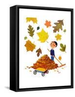 Falling Leaves - Jack & Jill-Roland Shutts-Framed Stretched Canvas