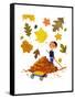 Falling Leaves - Jack & Jill-Roland Shutts-Framed Stretched Canvas