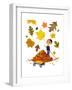 Falling Leaves - Jack & Jill-Roland Shutts-Framed Giclee Print