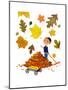 Falling Leaves - Jack & Jill-Roland Shutts-Mounted Giclee Print