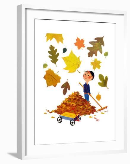 Falling Leaves - Jack & Jill-Roland Shutts-Framed Giclee Print