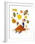 Falling Leaves - Jack & Jill-Roland Shutts-Framed Giclee Print