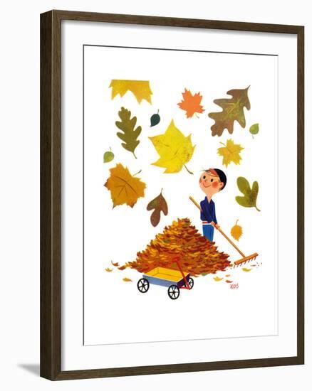 Falling Leaves - Jack & Jill-Roland Shutts-Framed Giclee Print