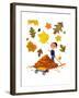 Falling Leaves - Jack & Jill-Roland Shutts-Framed Giclee Print