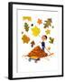 Falling Leaves - Jack & Jill-Roland Shutts-Framed Giclee Print