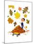 Falling Leaves - Jack & Jill-Roland Shutts-Mounted Giclee Print