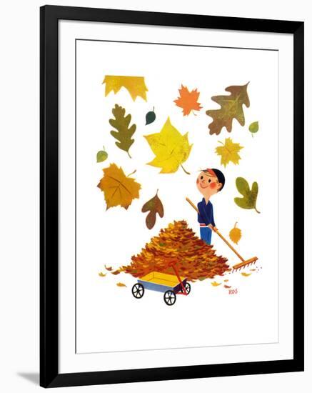 Falling Leaves - Jack & Jill-Roland Shutts-Framed Giclee Print