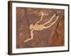 Falling Man Petroglyph, Gold Butte, Nevada, United States of America, North America-James Hager-Framed Photographic Print