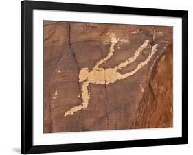 Falling Man Petroglyph, Gold Butte, Nevada, United States of America, North America-James Hager-Framed Photographic Print