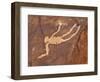 Falling Man Petroglyph, Gold Butte, Nevada, United States of America, North America-James Hager-Framed Photographic Print