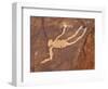 Falling Man Petroglyph, Gold Butte, Nevada, United States of America, North America-James Hager-Framed Photographic Print