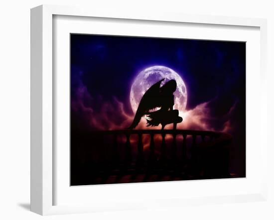 Falling Moon-Julie Fain-Framed Art Print