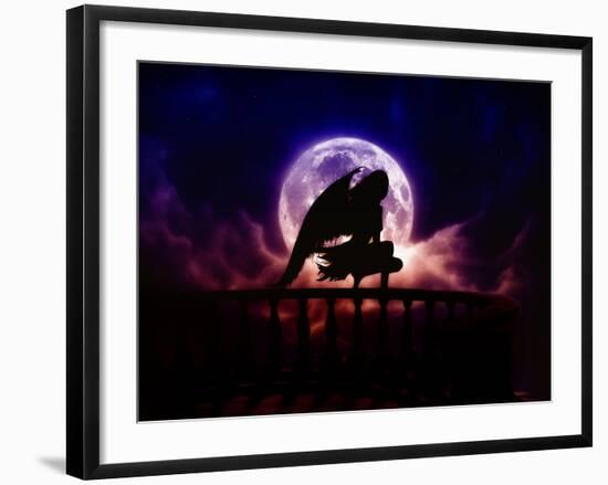 Falling Moon-Julie Fain-Framed Art Print