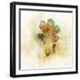 Falling Oak Leaf-Ken Roko-Framed Art Print