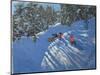 Falling Off the Sledge, Morzine-Andrew Macara-Mounted Premium Giclee Print