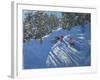 Falling Off the Sledge, Morzine-Andrew Macara-Framed Giclee Print