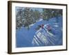 Falling Off the Sledge, Morzine-Andrew Macara-Framed Giclee Print