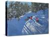 Falling Off the Sledge, Morzine-Andrew Macara-Stretched Canvas