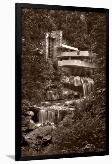 Falling Water View BW-Steve Gadomski-Framed Photographic Print